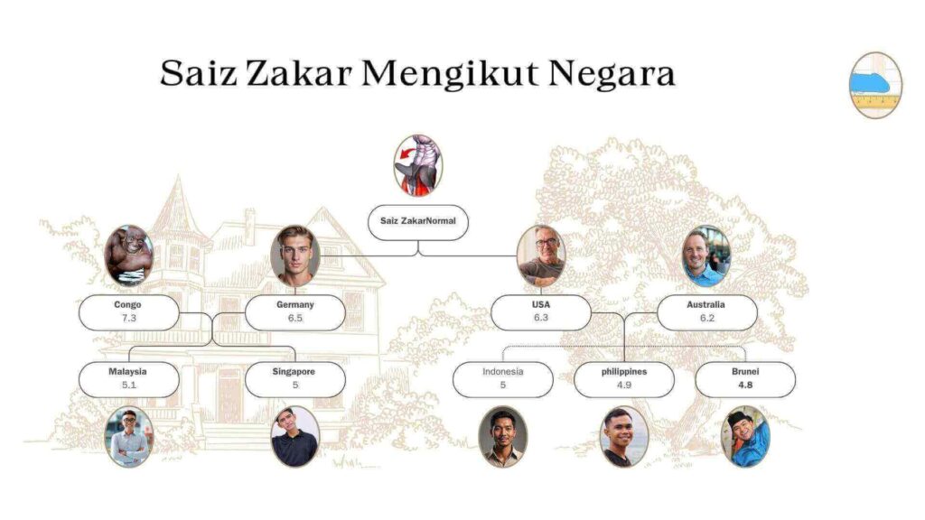 Saiz Zakar Mengikut Negara